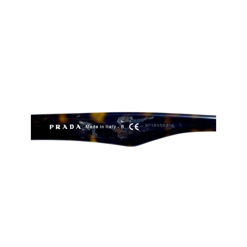 Prada Brown Tortoise Rectangular Glasses Italy VPR16M 2AU 101 53 16 140